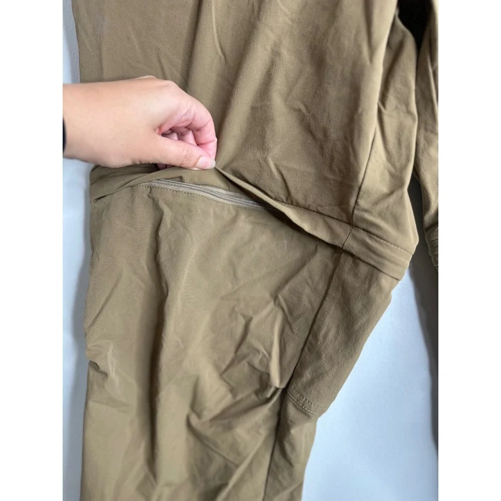 REI Co‎ Op Mens Convertible Hiking Pants Zip Off Cargo Khaki Size Large - 32L